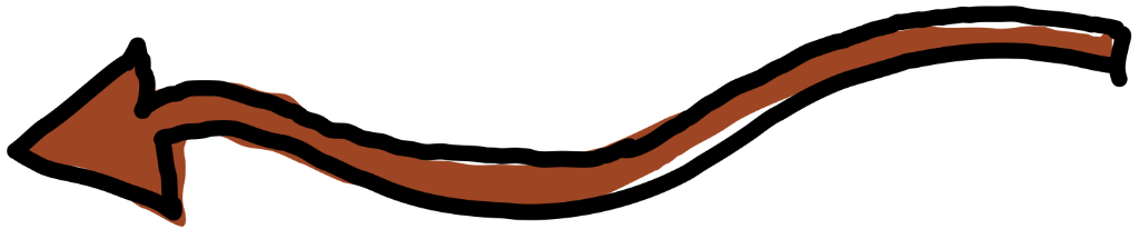 Hand drawn left arrow